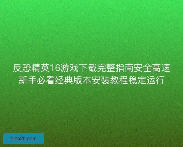 反恐精英16游戏下载完整指南安全高速新手必看经典版本安装教程稳定运行
