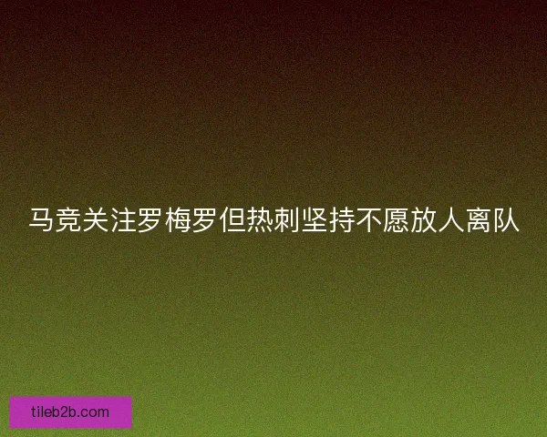 马竞关注罗梅罗但热刺坚持不愿放人离队
