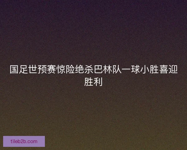 国足世预赛惊险绝杀巴林队一球小胜喜迎胜利 国足世预赛惊险绝杀巴林队一球小胜喜迎胜利