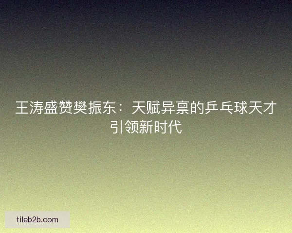 王涛盛赞樊振东:天赋异禀的乒乓球天才引领新时代 王涛盛赞樊振东:天赋异禀的乒乓球天才引领新时代