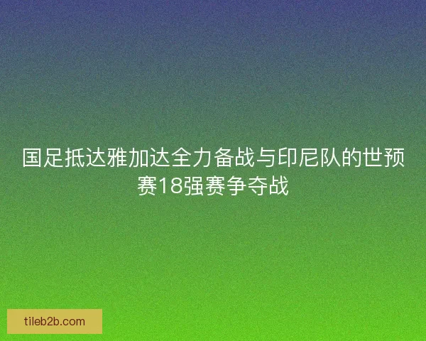 国足抵达雅加达全力备战与印尼队的世预赛18强赛争夺战 国足抵达雅加达全力备战与印尼队的世预赛18强赛争夺战
